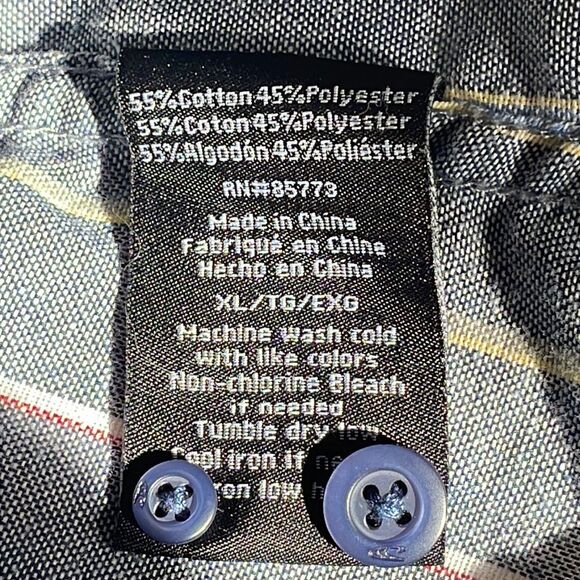 O'Neill Light Navy Striped Casual Short Sleeve Button Down Shirt, Size XL - Picture 6 of 8